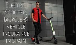 Electric scooter, bicycle and vehicle insurance in spain Electric scooter bicycle and vehicle insurance in Spain