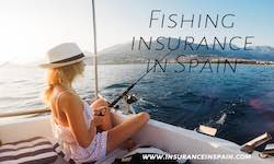 Link to insurance for all types of fishing and hunting in Spain Woman with fishing insurance wearing a white frock, sitting on the back of a boat fishing